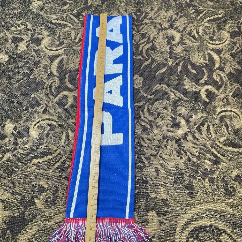 Paraguay Soccer Football Scarf Licensed New Red Blue Double Sided New